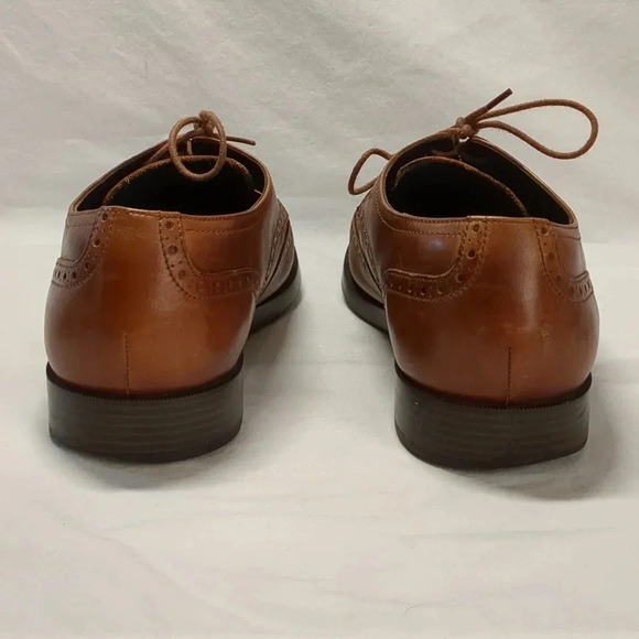 Cole Haan mens grand os wingtip oxford British tan C23795 , size 10M - Picture 6 of 10